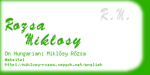 rozsa miklosy business card